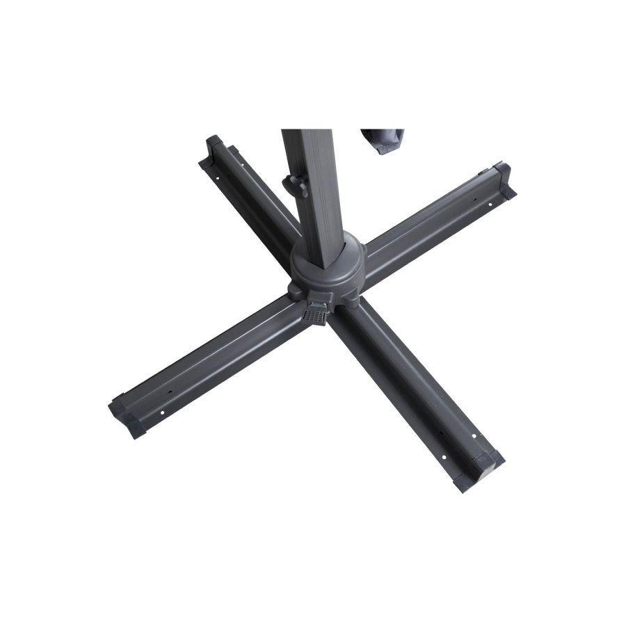 VENTURE DESIGN Leeds parasol med tilt, 3x3m - gr, sort aluminium og stl 