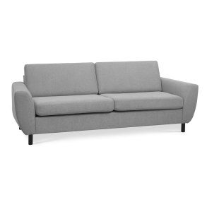 Wendy 2,5 pers. sofa - gr polyester stof og sort tr