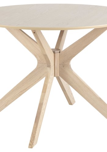 ACT NORDIC Duncan spisebord - natur egetrsfinér/egetr, rund (105)