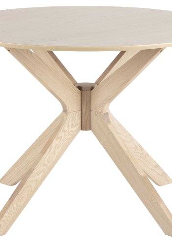 ACT NORDIC Duncan spisebord - natur egetrsfinér/egetr, rund (105)