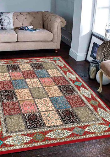 TEPPI EXFAB226 gulvtppe, rektangulr - multifarvet polyester (160x230)