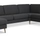 Ask st 56 U 2C3D sofa - antracitgr polyester stof og natur tr