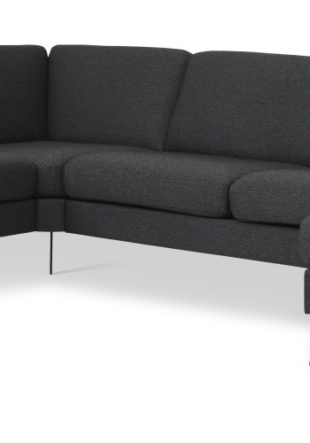 Ask st 56 U 2C3D sofa - antracitgr polyester stof og Eiffel ben