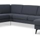 Ask st 56 U 2C3D sofa - navy bl polyester stof og Eiffel ben