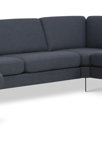 Ask st 56 U 2C3D sofa - navy bl polyester stof og Eiffel ben