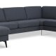 Ask st 56 U 2C3D sofa - navy bl polyester stof og Eiffel ben