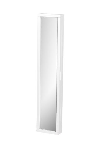 ROWICO rektangulr Confetti ngleskab m. spejl og 8 kroge - spejlglas og hvid birk