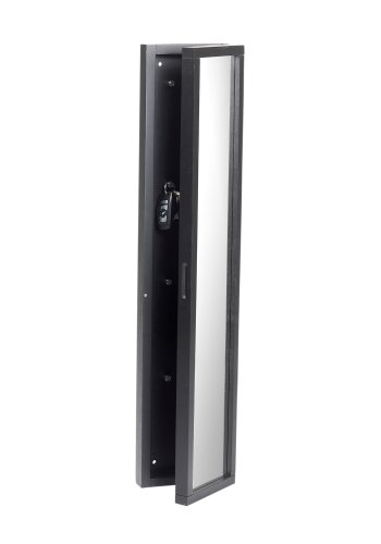 ROWICO rektangulr Confetti ngleskab m. spejl og 8 kroge - spejlglas og sort eg