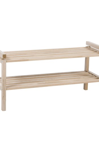 ROWICO rektangulr Confetti skohylde - hvidvasket eg (80x40)