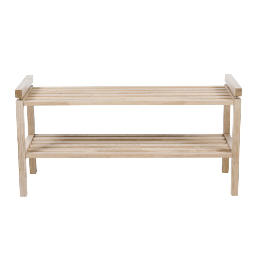 ROWICO rektangulr Confetti skohylde - hvidvasket eg (80x40)