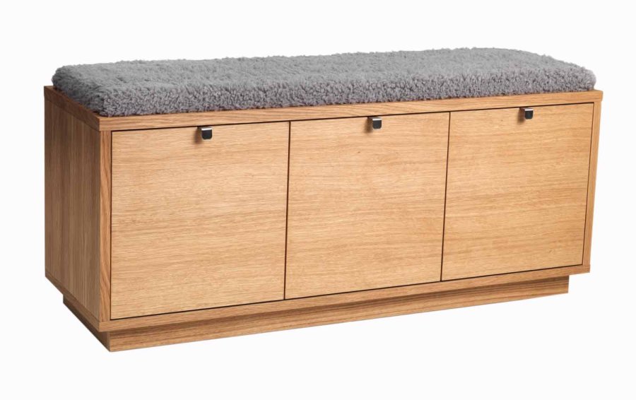 ROWICO Confetti bnk - olieret eg/lysegr hynde, m. 3 skuffer