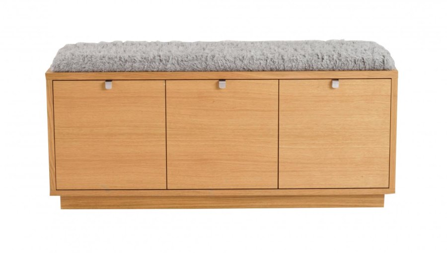 ROWICO Confetti bnk - olieret eg/lysegr hynde, m. 3 skuffer