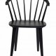 ROWICO Carmen spisebordsstol - sort tr, m. armln