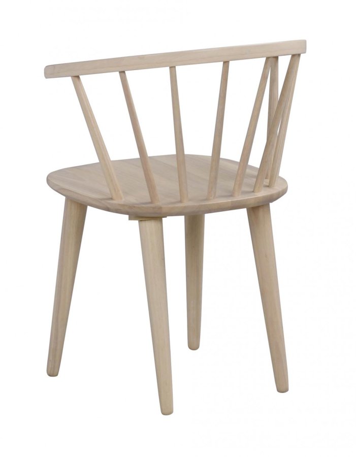 ROWICO Carmen spisebordsstol - hvidpigmenteret gummitr, m. armln