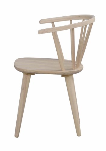 ROWICO Carmen spisebordsstol - hvidpigmenteret gummitr, m. armln