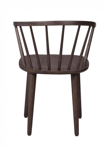 ROWICO Carmen spisebordsstol - brunt bejdset gummitr, m. armln