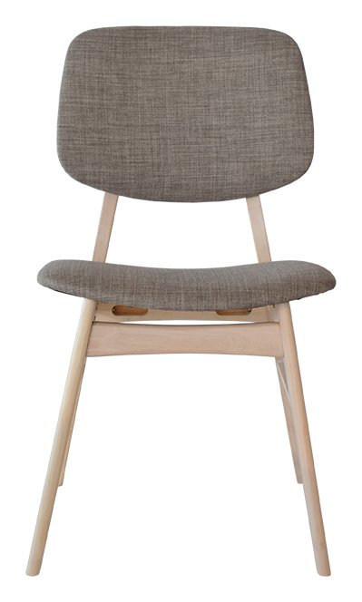 RGE Malte spisebordsstol - gr stof, uden armln