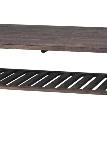 ROWICO Brooklyn sofabord - rget eg m. 1 hylde (130x75)