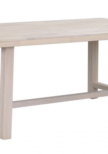 ROWICO Brooklyn spisebord - hvidpigmenteret eg m. udtrk (170x95)