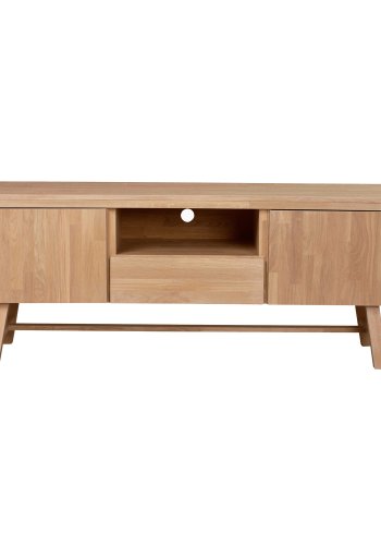 ROWICO rektangulr Brooklyn TV-bord m. 2 lger - brstet egetr 