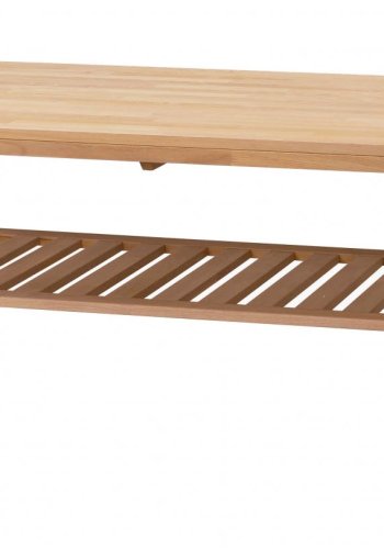 ROWICO Brooklyn sofabord - brstet eg m. 1 hylde (130x75)