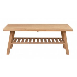 ROWICO Brooklyn sofabord - brstet eg m. 1 hylde (130x75)