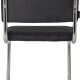 ZUIVER Ridge Rib Kink spisebordsstol, stabelbar - sort fljl og slv krom