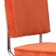 ZUIVER Ridge Rib Kink spisebordsstol, stabelbar - orange fljl og slv krom