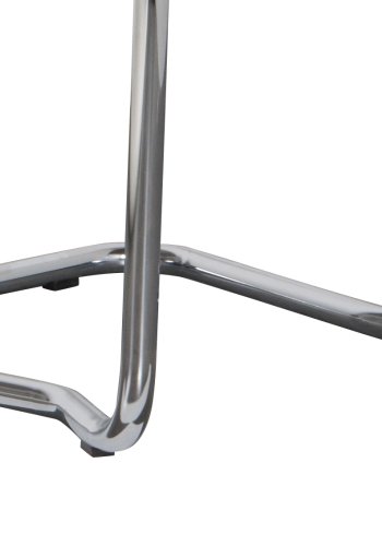 ZUIVER Ridge Rib Kink spisebordsstol, stabelbar - orange fljl og slv krom