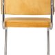 ZUIVER Ridge Rib Kink spisebordsstol, stabelbar - gul fljl og slv krom
