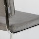 ZUIVER Ridge Rib spisebordsstol - lysegr fljl polyester og slv krom