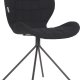 ZUIVER OMG spisebordsstol - sort polyester og sort jern