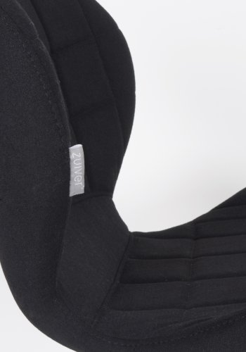 ZUIVER OMG spisebordsstol - sort polyester og sort jern