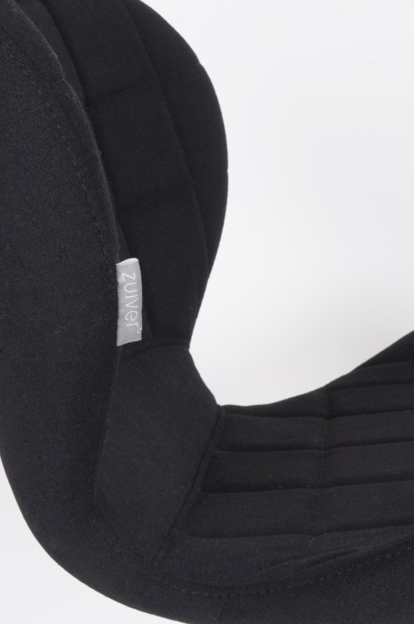 ZUIVER OMG spisebordsstol - sort polyester og sort jern