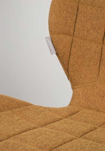 ZUIVER OMG spisebordsstol - camel polyester og sort jern