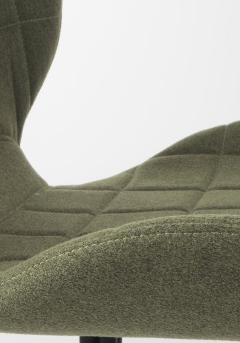 ZUIVER OMG spisebordsstol - grn polyester og sort jern