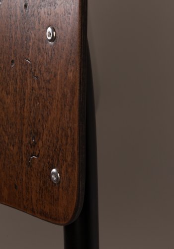 DUTCHBONE Scuola spisebordsstol - valnddefarvet krydsfinér og stl