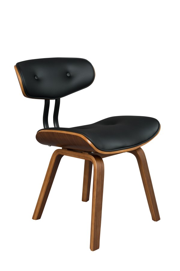 DUTCHBONE Blackwood spisebordsstol - sort og valnddefarvet asketr