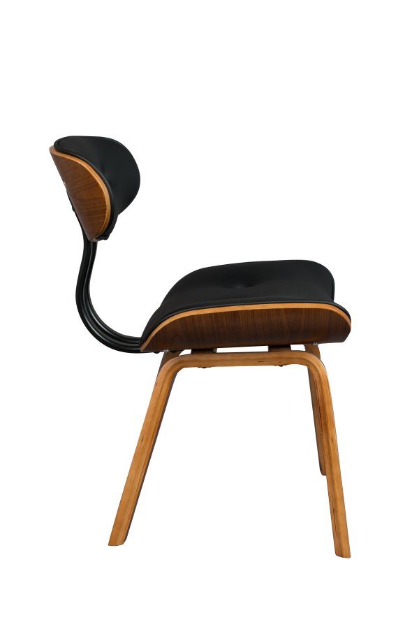DUTCHBONE Blackwood spisebordsstol - sort og valnddefarvet asketr