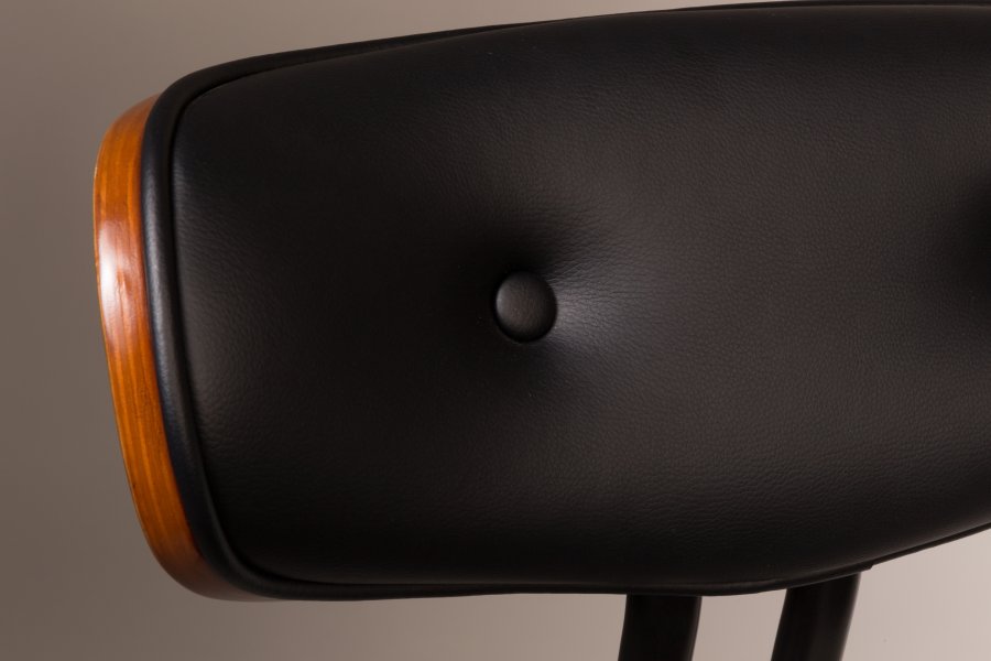 DUTCHBONE Blackwood spisebordsstol - sort og valnddefarvet asketr