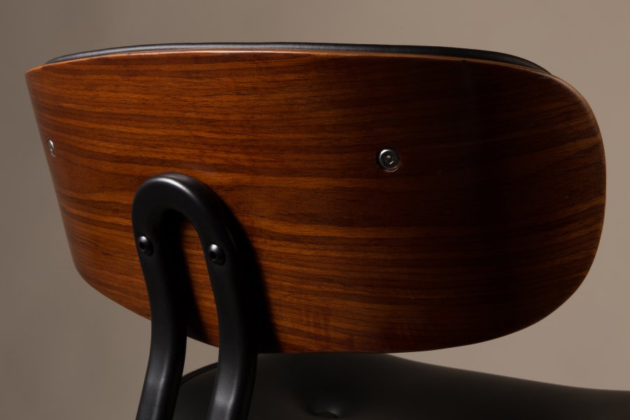 DUTCHBONE Blackwood spisebordsstol - sort og valnddefarvet asketr