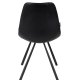 DUTCHBONE Franky spisebordsstol - sort PU og sort stl