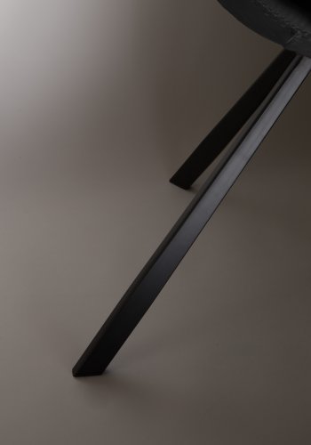 DUTCHBONE Franky spisebordsstol - sort PU og sort stl