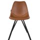 DUTCHBONE Franky spisebordsstol - brun PU og sort stl