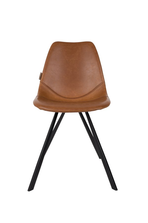 DUTCHBONE Franky spisebordsstol - brun PU og sort stl