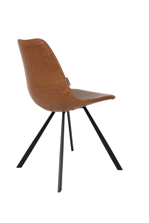 DUTCHBONE Franky spisebordsstol - brun PU og sort stl