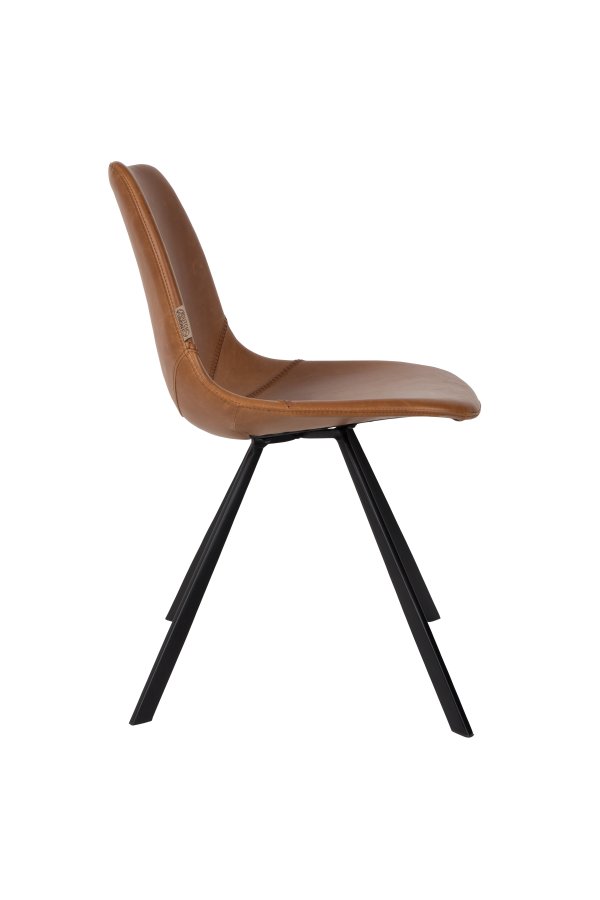 DUTCHBONE Franky spisebordsstol - brun PU og sort stl