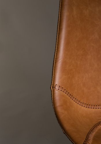 DUTCHBONE Franky spisebordsstol - brun PU og sort stl