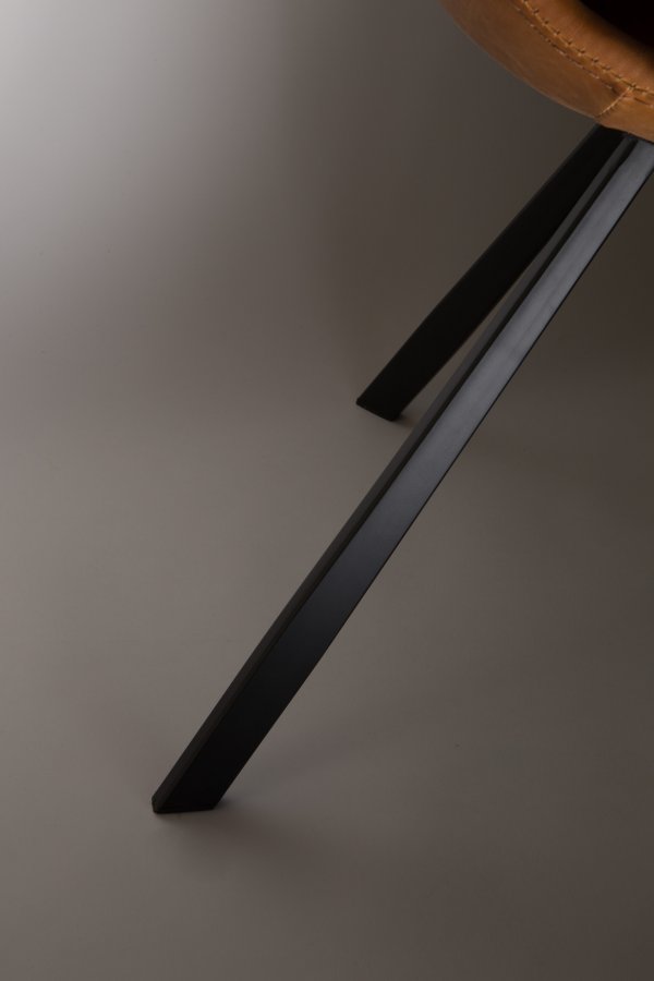 DUTCHBONE Franky spisebordsstol - brun PU og sort stl