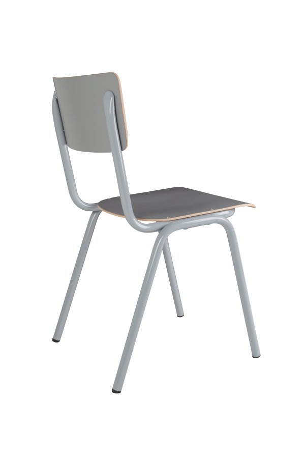 ZUIVER Back To School spisebordsstol, stabelbar - gr HPL og gr stl